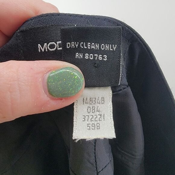 Moda International Vintage Victoria Secret Catalog Wool Trousers 6 Black Pinstri - Picture 3 of 5